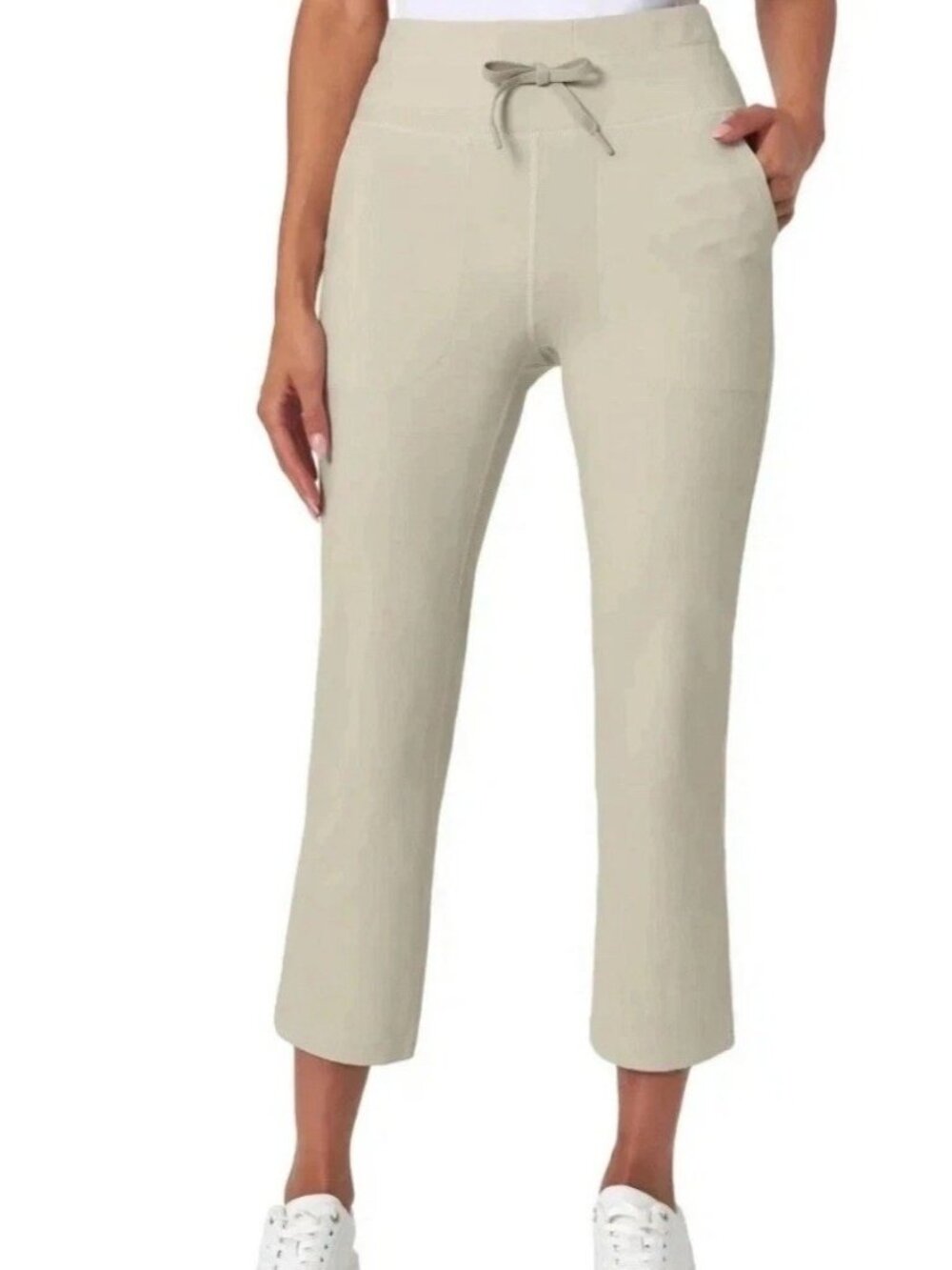 NWT Mondetta Women's XXL High-Rise Capri Pants Feather Tan Activewear